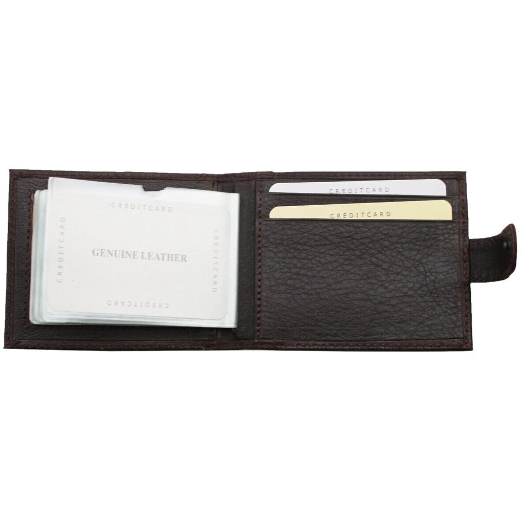 Kortelių dėklas Genuine Leather CC127BRN kaina ir informacija | Vyriškos piniginės, kortelių dėklai | pigu.lt