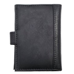 Kortelių dėklas Genuine Leather 105BLK цена и информация | Мужские кошельки | pigu.lt