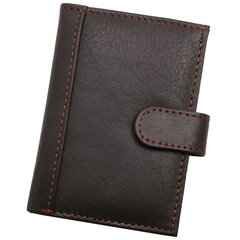 Kortelių dėklas Genuine Leather 105BRN цена и информация | Мужские кошельки | pigu.lt