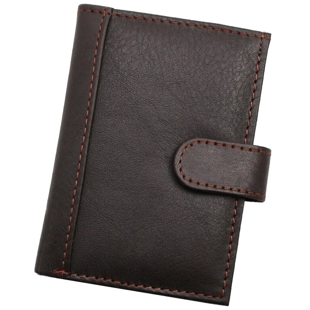 Kortelių dėklas Genuine Leather 105BRN kaina ir informacija | Vyriškos piniginės, kortelių dėklai | pigu.lt