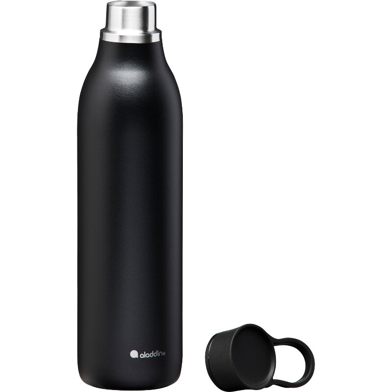 Terminis butelis CityLoop Thermavac eCycle vandens butelis 0,6 l perdirbto nerūdijančio plieno. plieno juodas kaina ir informacija | Virtuvės įrankiai | pigu.lt