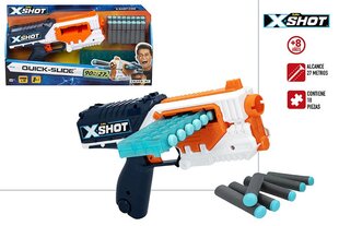 Игрушечное оружие с мягкими дротиками Zuru X-Shot Quick Slide, 8г+ цена и информация | Игрушки для мальчиков | pigu.lt
