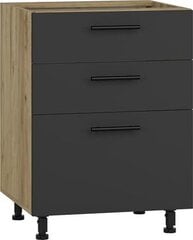 Кухонный шкафчик Halmar Vento D3S, черный/коричневый цена и информация | Кухонные шкафчики | pigu.lt
