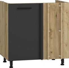 Кухонный шкаф под мойкой Halmar DKN-100/82, черный/коричневый цвет цена и информация | Кухонные шкафчики | pigu.lt