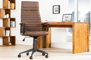 Biuro kėdė Invicta Lazio High, ruda kaina ir informacija | Biuro kėdės | pigu.lt