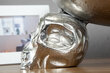 Dubuo Invicta Skull, 35 cm, sidabrinis kaina ir informacija | Interjero detalės | pigu.lt