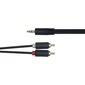 Deltaco 00180003, Aux 3.5 mm/RCA, 1 m цена и информация | Kabeliai ir laidai | pigu.lt