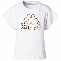 Marškinėliai moterims Kappa Cabou S6445598, balti kaina ir informacija | Sportinė apranga moterims | pigu.lt