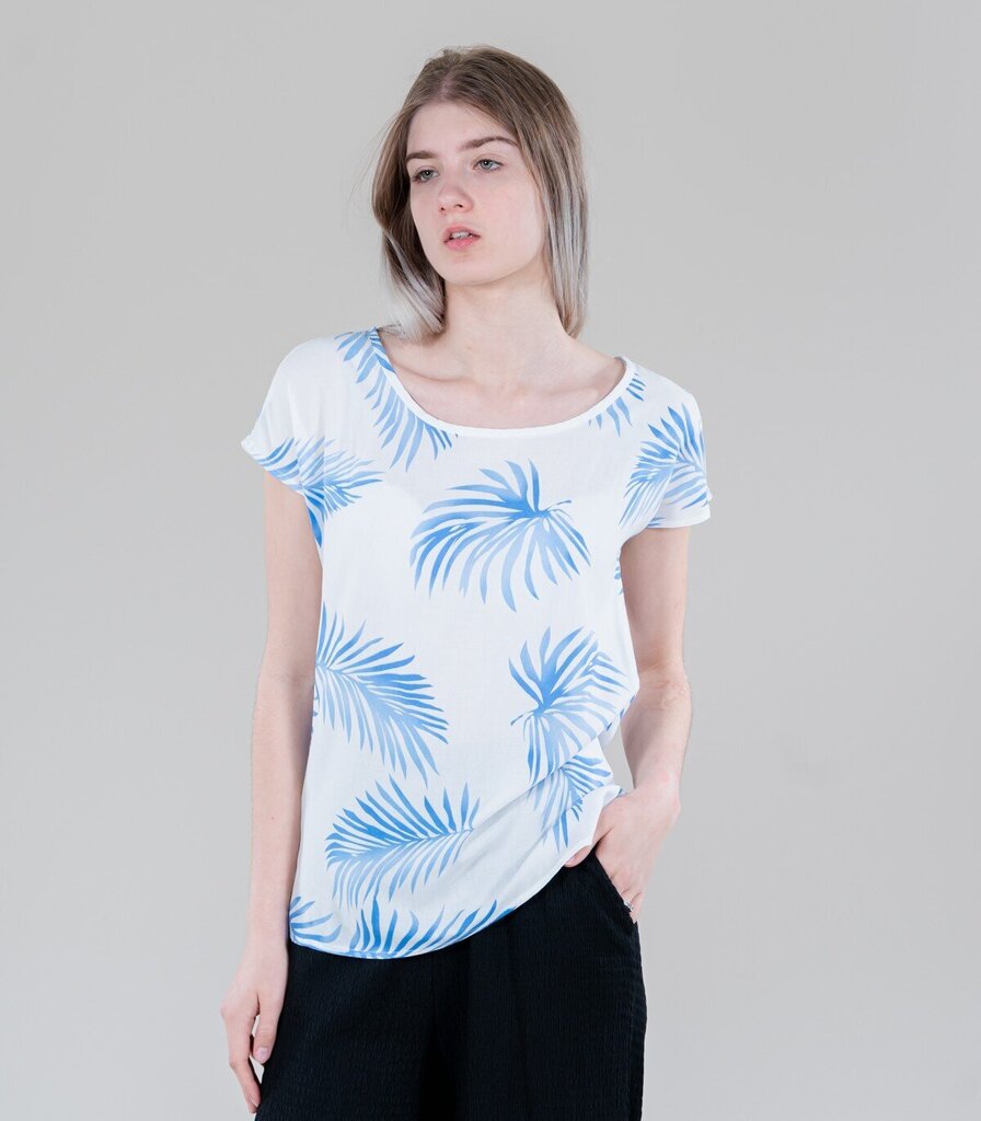 Moteriški marškinėliai Hailys FARINA5247*01, balta/mėlyna 4063942792903 цена и информация | Marškinėliai moterims | pigu.lt