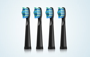 Fairywill 507/508 toothbrush tips (black) цена и информация | Насадки для электрических зубных щеток | pigu.lt