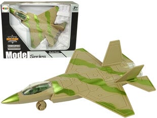 Karinis lėktuvas su garso ir šviesos efektais, šviesiai rudas kaina ir informacija | Žaislai berniukams | pigu.lt
