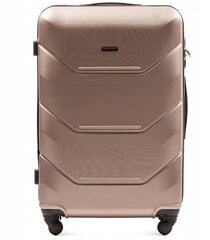 Среднего размера чемодан Wings TD147, размер M, цвета шампанского цена и информация | Чемоданы, дорожные сумки  | pigu.lt