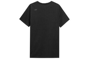 Marškinėliai vyrams 4F H4L22 TSM014, juodi цена и информация | Футболка мужская | pigu.lt