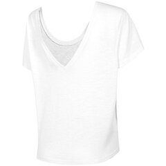 Marškinėliai moterims 4F W H4L22-TSD03410S, baltos spalvos цена и информация | Футболка женская | pigu.lt