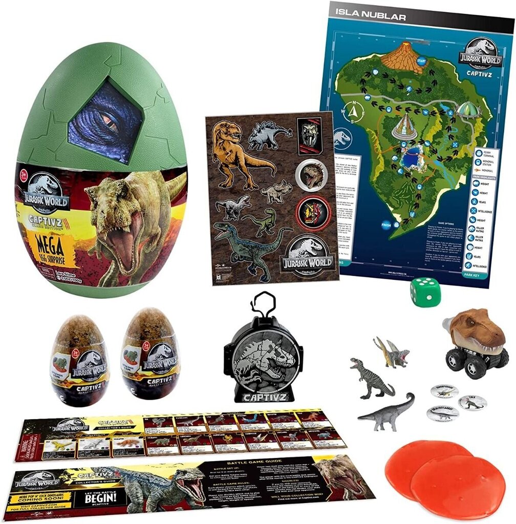 Mega kiaušinio dinozauro rinkinys Captivz Clash Edition, TM-JW-C3DLG kaina ir informacija | Žaislai berniukams | pigu.lt