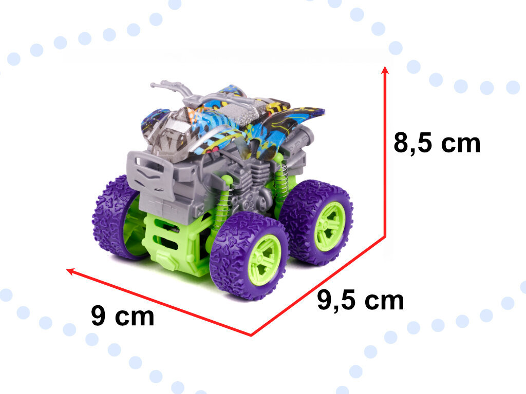 Žaislinis keturratis visureigis Monster Truck, žalias/violetinis цена и информация | Žaislai berniukams | pigu.lt