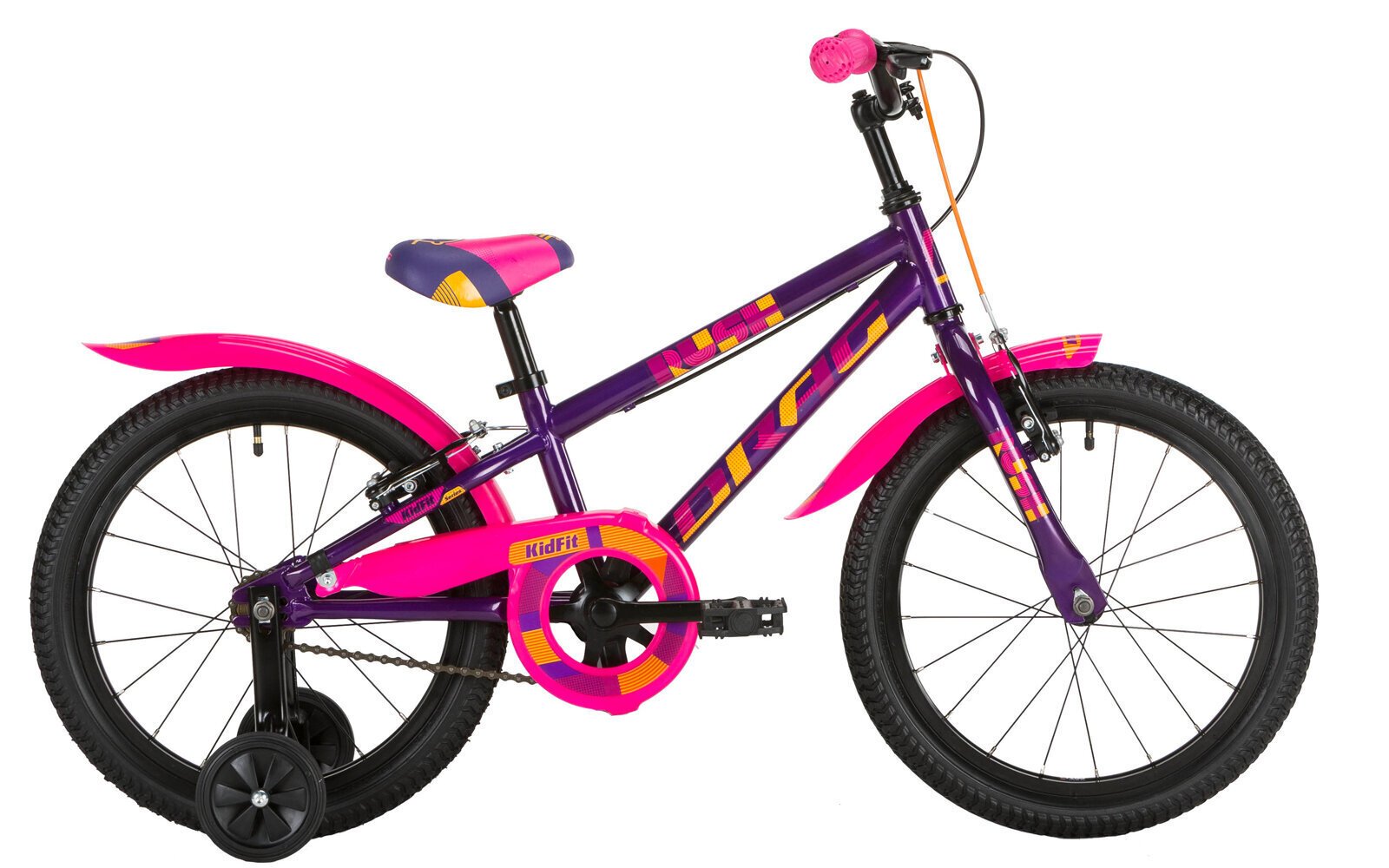 Детский велосипед Drag Rush, 18”, фиолетовый/розовый цена | pigu.lt