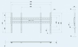 OMB Slim 800 40-80” kaina ir informacija | Televizorių laikikliai, tvirtinimai | pigu.lt