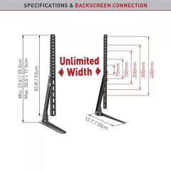 Настольная подставка для ТВ Barkan S40 цена и информация | Кронштейны и крепления для телевизоров | pigu.lt