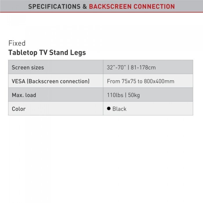 Barkan S40 32-70” kaina ir informacija | Televizorių laikikliai, tvirtinimai | pigu.lt