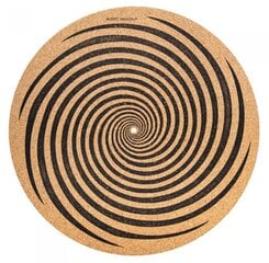 Коврик для LP виниловой пластинки SLIPMAT SPIRAL (пробка) Audio Anatomy LP Vinyl-slipmat Cork Spiral design цена и информация | Виниловые пластинки, CD, DVD | pigu.lt