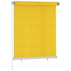 vidaXL Lauko roletas, geltonos spalvos, 120x140cm, HDPE kaina ir informacija | Žaliuzės | pigu.lt