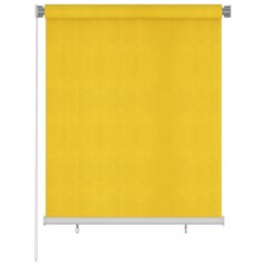 vidaXL Lauko roletas, geltonos spalvos, 120x140cm, HDPE kaina ir informacija | Žaliuzės | pigu.lt