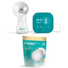 Baboo электрический молокоотсос и подушечки для бюстгальтера, 60 шт цена и информация | Молокоотсосы | pigu.lt