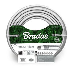 Шланг для полива садовый 5 слоев Bradas NTS WHITE SILVER 1/2", 50 м цена и информация | Оборудование для полива | pigu.lt