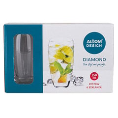 Diamond stiklinės, 350ML, 6 VNT. kaina ir informacija | Taurės, puodeliai, ąsočiai | pigu.lt