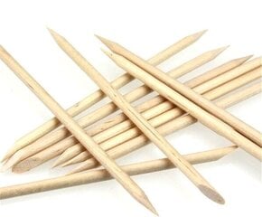 Двусторонние деревянные палочки, 100 шт. цена и информация | Книпсер для ногтей NGHIA EXPORT NC-03  | pigu.lt