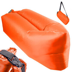 Надувная кровать, односпальная, 230x70 см, оранжевая цена и информация | Надувные матрасы и мебель | pigu.lt