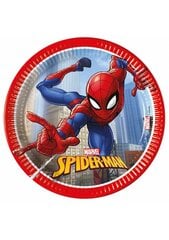 Тарелки "Spiderman Crime Fighter" 20 см, 8 шт цена и информация | Праздничная одноразовая посуда | pigu.lt