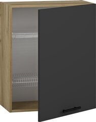 Virtuvinė spintelė Vento GC-60/72, juoda kaina ir informacija | Virtuvinės spintelės | pigu.lt