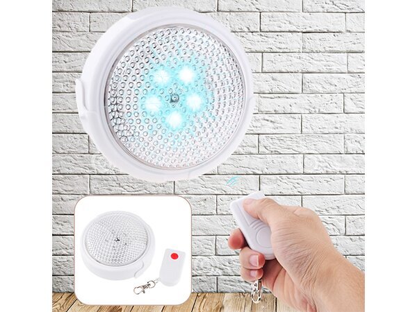 Jutiklinė lemputė su nuotolinio valdymo pulteliu 5 LED kaina ir informacija | Sieniniai šviestuvai | pigu.lt