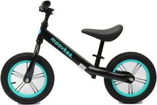 Balansinis dviratukas - Moovkee, 12 colių, juodai mėlynas kaina ir informacija | Balansiniai dviratukai | pigu.lt