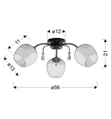 Lubinis šviestuvas Candellux 33-77981 kaina ir informacija | Lubiniai šviestuvai | pigu.lt