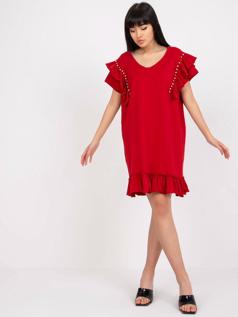 Suknelė moterims Variant 184069, raudonos spalvos kaina ir informacija | Suknelės | pigu.lt