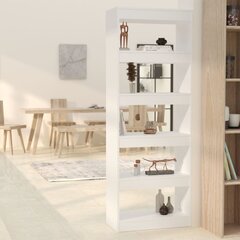 Spintelė knygoms/kambario pertvara, 60x30x166 cm, balta kaina ir informacija | Lentynos | pigu.lt