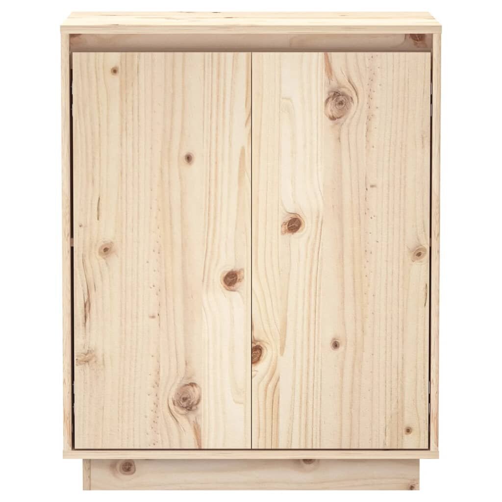 vidaXL Šoninė spintelė, 60x34x75cm, pušies medienos masyvas kaina ir informacija | Svetainės spintelės | pigu.lt
