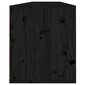 vidaXL Sieninės spintelės, 2vnt., juodos, 80x30x35cm, pušies masyvas kaina ir informacija | Lentynos | pigu.lt