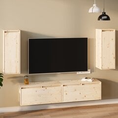 Sieninės spintelės, 2 vnt, 30x30x80 cm, rudos kaina ir informacija | TV staliukai | pigu.lt