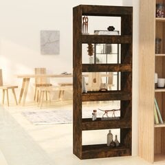 Spintelė knygoms/kambario pertvara, 60x30x166 cm, ruda kaina ir informacija | Lentynos | pigu.lt