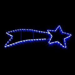 LED kalėdinė dekoracija „Krentanti žvaigždė“ (106x37 cm, mėlyna) kaina ir informacija | Kalėdinės dekoracijos | pigu.lt