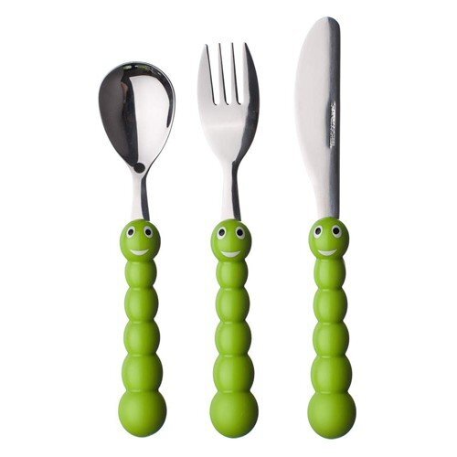 Banquet vaikiškų įrankių rinkinys Kirmėliukai, 3 dalių kaina ir informacija | Stalo įrankiai | pigu.lt
