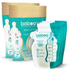 Пакеты Baboo для грудного молока, 250 мл, 50 шт. цена и информация | Молокоотсосы | pigu.lt