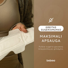 Baboo įklotai į kelnaites po gimdymo, M dydis, 20 vnt. kaina ir informacija | Higienos prekės mamoms | pigu.lt