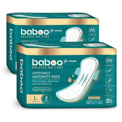 Baboo прокладки для трусиков после родов, размер L, 16 шт цена и информация | Средства гигиены для мам | pigu.lt