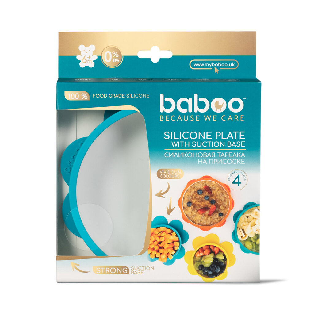 Baboo valgymo indų rinkinys, 4+ mėn, turkio цена и информация | Kūdikių indai, indeliai pienui ir įrankiai | pigu.lt