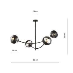 Emibig светильник Hunter 4 Black/Stripe цена и информация | Люстры | pigu.lt